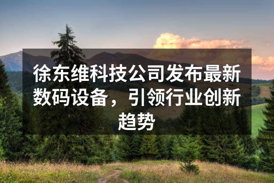 徐东维科技公司发布最新数码设备，引领行业创新趋势